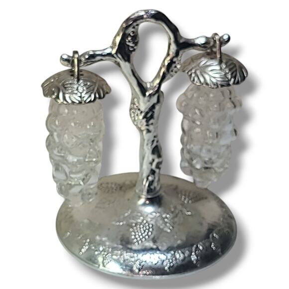 Vintage Apco Designs Glass Grape Cluster Salt & Pepper Shakers Made in Japan - Picture 3 of 7